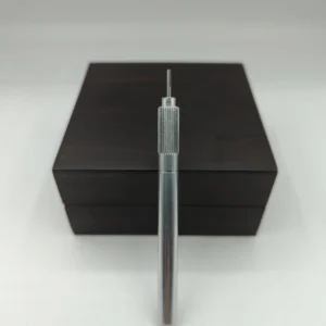 Guided channel slotted quilling needle with ergonomic grip and medium 1.3 mm tip