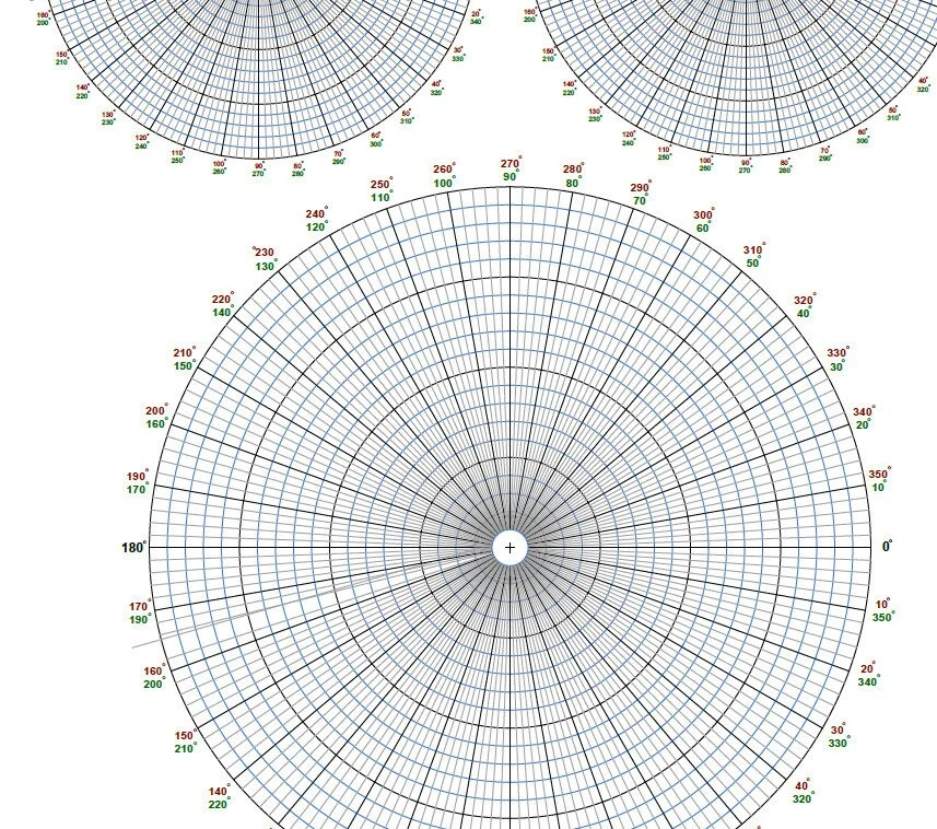 Universal circular quilling compass paper marked with 2-degree increments, providing precise radial guides for detailed and symmetrical quilled designs